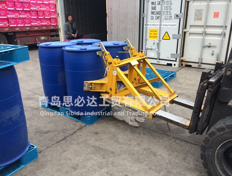 藍(lán)色塑料托盤桶狀貨物打托